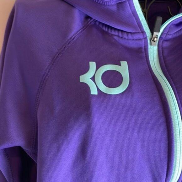 Nike Kevin Durant KD Thermal Fit Purple Full Zip Swoosh Hoodie L - Picture 6 of 12